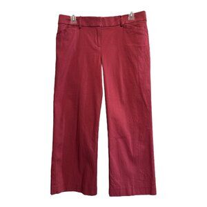 Ann Taylor LOFT 4-Pocket Cropped Pants Muted Rosey Red Women's Size 4